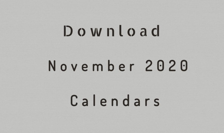 November 2019 Calendar Printable – Create Your Calendar for Free