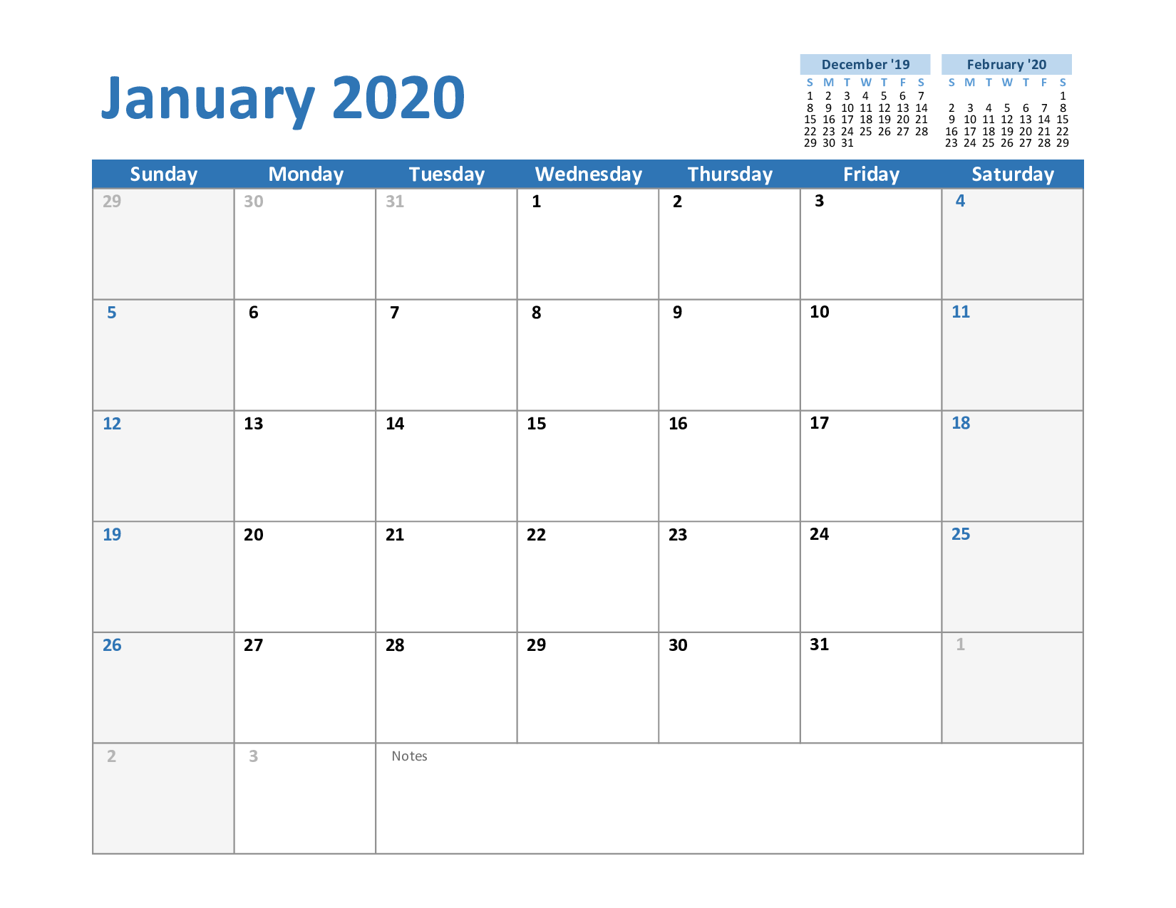 Create Your January 2020 Calendar Printable Editable