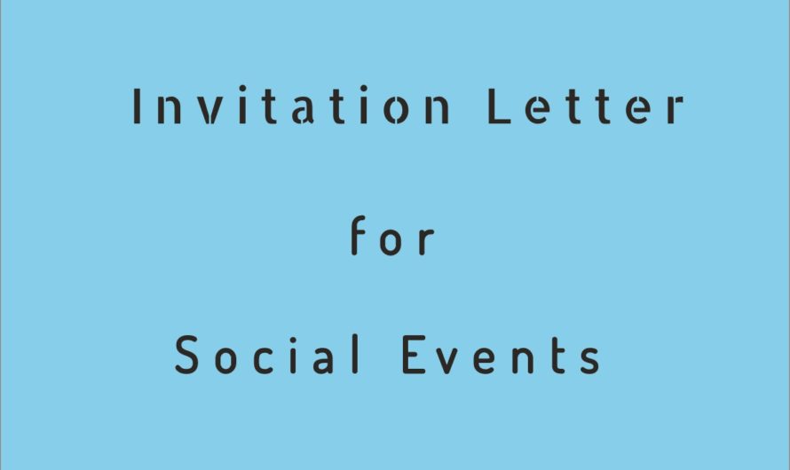 Invitation Letter for Social Event
