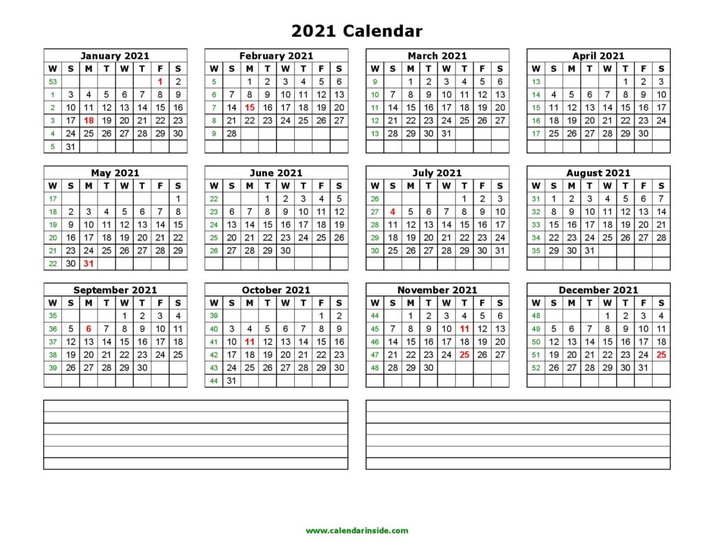 2021 printable calendar, free calendar 2021, 2021 blank calendar template
